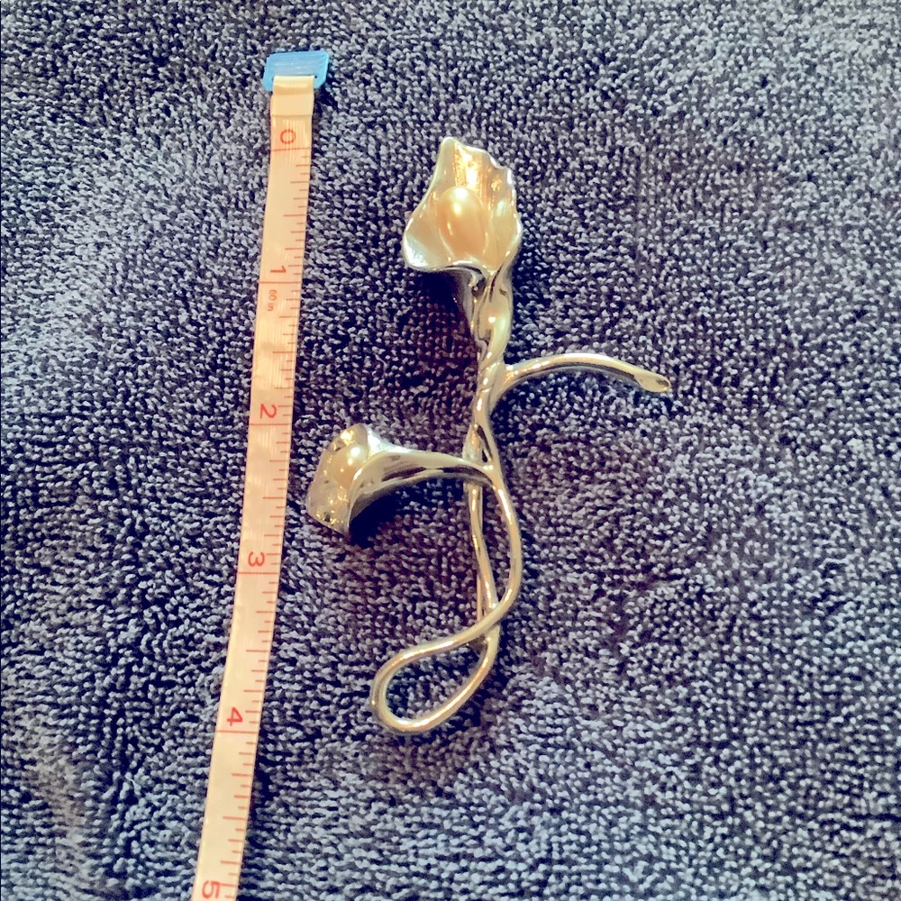 Silver and pearl lapel pin. NWOT